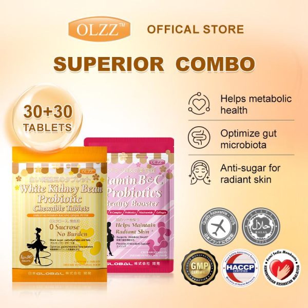 "KOMBO SAINTIFIK: Vitamin B+C + Ekstrak Kacang Putih Formula Jepun | Teknologi Blok Karbohidrat Berpaten |