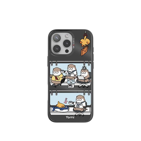 ImagiSnap - Ular Kerja, Siri Yomi Otter, CASEBANG, Pengecasan Magnetik, Jenama bersama dengan Magsafe, Serasi dengan iPhone 13-16 dan Samsung S24 / 24 + / 24U / 25U, Beg Udara Balut Penuh, Empat Penjuru, Tahan Kejutan