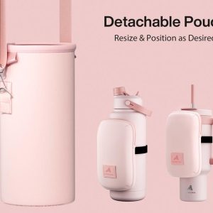 Beg Pembawa Botol Air, POWCAN, Pemegang Beg Botol, Saiz Semula dan Kedudukan Beg Boleh Ditanggalkan Seperti Yang Dikehendaki, Tali Tangan Bahu Boleh Laras, Aksesori untuk Kembara Berjalan Kaki, Melancong, Berkhemah