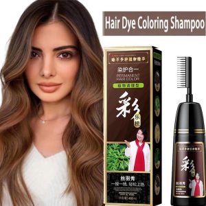 [Penghantaran tempatan] Cod 400ml kapasiti besar 3-dalam-3 pewarna pewarna syampu Pevarnaram kain jenis tanaman Dye Comb Cover grey Hair Black Hair Care Dye Coco Organic Black Inai Rambut Pewarna Semir Syam Putih Brown Henna