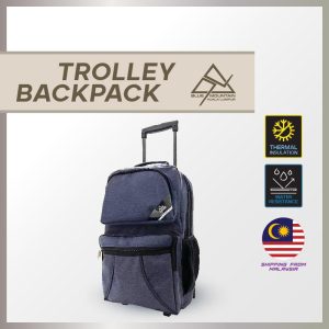 Blue Mountain i-Coolz 2 Wheel Trolley Bag Backpack Easy Travel Big Capacity