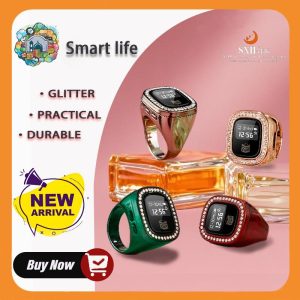 Kaunter Berbilang Saluran Skrin OLED, Kaunter Zikir AL-FATIHA, Pengiraan Tepat, Berlian Tiruan, Hadiah Baharu 2025, Cincin Zikir Fesyen, Bisu atau Bergetar, 6-digit, Mudah dan Mudah Digunakan, Bergaya dan Angin, 6 Warna Padanan dengan Pelbagai Pakaian