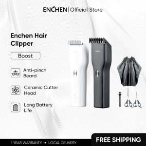 【COD】Enchen Electric Wireless Hair Clipper Set Cordless Type-C Rechargeable Hair Trimmer Mesin Potong Rambut