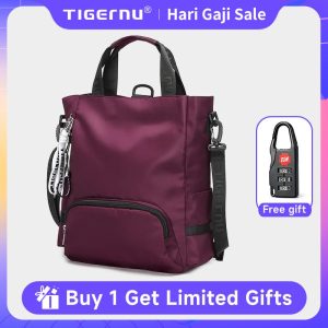 Beg Tote Wanita, Tigernu, 3 Dalam 1, Beg Bahu Fesyen, Rekaan Klasik, Ringan, Beg galas, Beg Riadah SS24, 8169