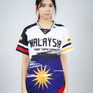 JERSI NFL JERSEY MERDEKA Lengan Pendek 2025 XS - 5XL LYCRA 280 GSM Baju MER-LYC-0001 Collar Sport