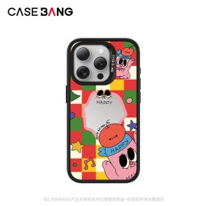 ImagiSnap, CASEBANG, Reka Bentuk Selamat Krismas Bahagia oleh Siri Ahhey, IP Berjenama, Pengecasan Magnetik Magsafe, Serasi dengan iPhone 13-16 dan Siri Samsung S24, Beg Udara Balut Penuh, Empat Penjuru, Tahan Kejutan