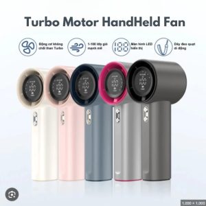 4000mAh High Speed Handheld Fan Strong Wind 100 Gear With Adjustable Speeds LED Display Battery Portable Quiet Mini Fan