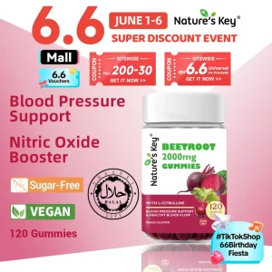 [Promote] Nature'a Key Beetroot Gummies Mengandungi buah hawthorn dan L-citrulline, tanpa gula, rasa pic, menyokong tekanan darah yang sihat, memperbaiki peredaran darah, meningkatkan prestasi senaman