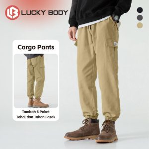 Seluar Kargo Lelaki, Badan Bertuah, Potongan Lurus, Gaya Taktikal, Enam Poket, Seluar Kerja, Seluar Kargo, Sesuai untuk Lelaki, Seluar Kerja hiking pants cargo