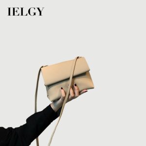 Beg Utusan, IELGY, Untuk Wanita, Tekstur Hitam, Gaya Jepun, Reka Bentuk Mudah Bags Selempang