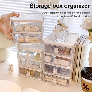 Kotak Penyimpanan Desktop Barang Kemas, Penyusun Alat Tulis Jenis Laci, Kabinet Penyimpanan Berbilang Lapisan, Penyusun Kosmetik