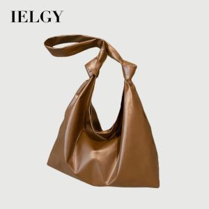 Beg Bahu Tote Wanita, IELGY, Kapasiti Besar, Fesyen Coklat Bags