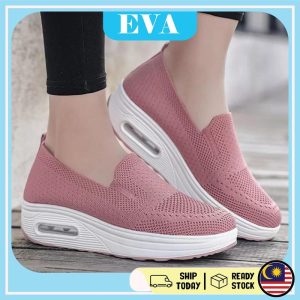 READY STOCK EVA Korean Women Outdoor Breathable Casual Sneakers Sport Shoes Kasut Perempuan Sukan Wanita Summer Badminton