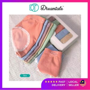 Dreamtale Women Panties Underwear Ribbon Love 5 Pcs Panties Set Cotton Spandex Ladies Panties Seluar Dalam Wanita WCO212 Soft Mozzi Mozii seluar dalam
