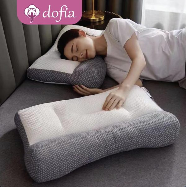 Dofia R01 Japanese pillow neck support Zone division according to sleeping position Knitted fabric Microfiber filling Soft