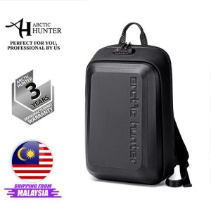 Arctic Hunter i-Grande Solid Hard Case Storage TSA Lock Laptop Backpack (15.6") Zipper Bag