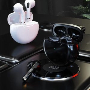 Fon Telinga Bluetooth Tanpa Wayar, Bunyi Hi-Fi, Fon Telinga Fon Kepala Mikrofon Terbina dalam, Kawalan Sentuh, Serasi dengan iPhone dan Android, Didatangkan dengan Kabel Data Percuma