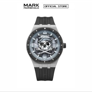【100% Authentic】Jam Tangan Kuarza Lelaki, Mark Fairwhale, Personaliti Baru, Fesyen Kreatif, Reka Bentuk Sejuk, Dail Boleh Putar, Berkilau, Kalis Air, FW-5040 Watches