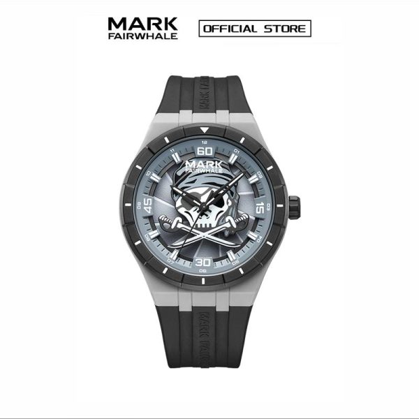 【100% Authentic】Jam Tangan Kuarza Lelaki, Mark Fairwhale, Personaliti Baru, Fesyen Kreatif, Reka Bentuk Sejuk, Dail Boleh Putar, Berkilau, Kalis Air, FW-5040 Watches