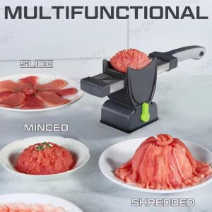Bugu Meat Slicer Manual Slicers Kitchen Knife Set For Meat Slicing Shredding Manual Fresh Meat Cutter Slicer for Beef Kitchen Tools