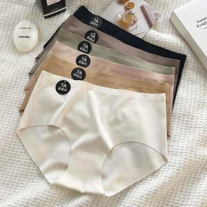 Seluar Dalam Wanita, Set 6 Keping, Kualiti Tinggi, Diperbuat daripada Fabrik 7A Spandeks, Lancar dan Anjal, Sesuai untuk Sukan, Fabrik Antibakteria, Selangkangan, Seluar Dalam Wanita Kuning