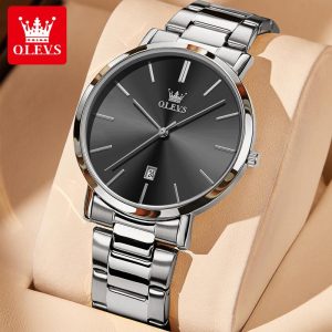 OLVES Jam Analog Tangan Perempuan Original Waterproof Luminous Watch Women Stainless Steel Watch Luxury Green Dive Watches ersedia dalam Stok kotak percuma Gelap Tahan Karat with Luxury Box