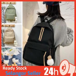 AMG Backpack With Large Capacity Waterproof Beg Belakang Backpack Murah Beg Sekolah Lelaki Bagpack Korean Beg Galas COD Striped
