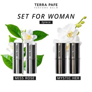 Balsem Minyak Wangi, Terra Pafe, Untuk Wanita, 2 keping, Wangian Tahan Lama, Bau Unik