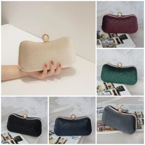 Beg Tangan Bergaris Bulu, Ketibaan Baru, Elegan dan Mewah, Gulung Panas Petang, Tekstur Retro, Sesuai untuk Pesta, Ringkas, Sesuai untuk Perkahwinan, Jamuan Selebriti, Beg Hadiah Cheongsam