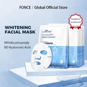 FONCE Niacinamide Moisturizing Mask Skincare-Hydrating, Moisturizing, Hyaluronic Acid, Soothing, Improves Dullness 20 pieces/pack Masker Melembabkan, Menghidrasi,Asam Hialuronat, Menenangkan, Memperbaiki Kusam