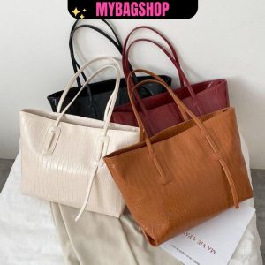 READY STOCK Emily Tote Bag Beg Tangan Wanita Tote Bag Leather Handbag Besar Shoulder Bag Women Handbag Wo