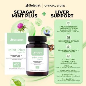 Mint Plus Capsule – Herba Tradisional Detox Badan & Support Hati (30 Kapsul)
