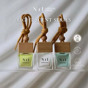 NILDECO Car Fragrance 10ml LIGHT SCENT SERIES, subtle and mild scent (White Tea / Ocean / Sandalwood) - Premium Fragrance Oil Automotive perfume pewangi kereta gantung tahan lama