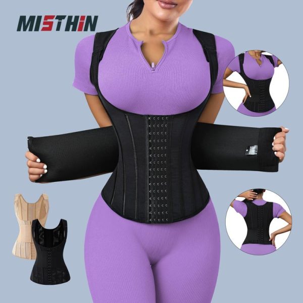 Shapewear untuk Wanita, MISTHIN, Rekaan Tali Pinggang Bahu, Lembut dan Selesa, Pelatih Pinggang Sehelai, Ketibaan Baru, 2024 korset pakaian membentuk badan