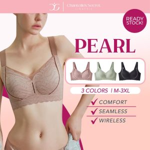 Chantelle Secret M-3XL Plus Size Push-up Full Coverage Breathable Gather Bras Ultra Comfort Bra Baju Dalam Wanita Cawan Nipis Tanpa Berwayar