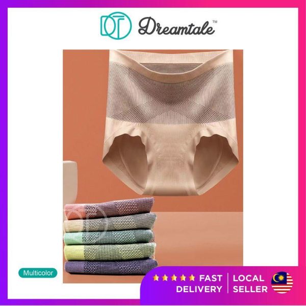 [Live Promo] Dreamtale Women Panties High Waist Panties 5pcs Set Women Underwear Ladies Panties Seluar Dalam Wanita WCO293 Soft plus size