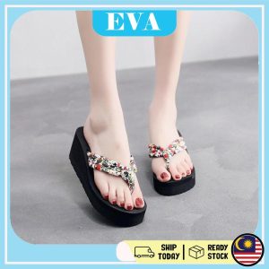 READY STOCK EVA Women's Sandals High Heel Wedges Sandals Shoes Kasut Wanita Perempuan