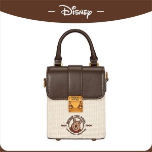 Beg Tote Pegang Tangan, Disney, Untuk Wanita, Ketibaan Baru pada tahun 2024, Rekaan Kontras Warna, Sesuai untuk Ulang-alik, Satu Bahu