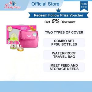 Mummy Tote Bag，BABYSTEPS，Set With PPSU Bottle，Travel Bag