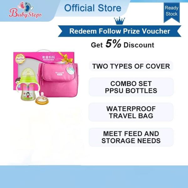 Mummy Tote Bag，BABYSTEPS，Set With PPSU Bottle，Travel Bag