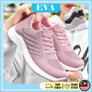 READY STOCK EVA Sneaker Kasut Perempuan Kasual Wanita Sneakers Sport Sukan Sarung Shoes Women Casual Badminton