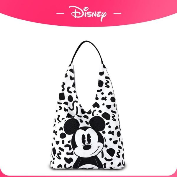 Beg Bahu Pegang Tangan Mickey Klasik, Kapasiti Besar, Disney Tote Bags Totebag Wanita