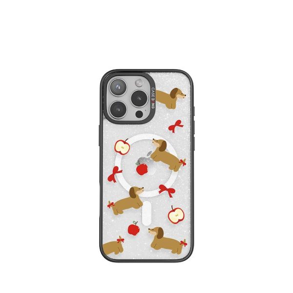 ImagiSnap - Anak Anjing Bahagia oleh Siri Beruang Manis, CASEBANG, IP Berjenama, Pengecasan Magnetik Magsafe, Serasi dengan iPhone 13-16 dan Samsung S24 / 24 + / 24U / 25U, Beg Udara Balut Penuh, Empat Penjuru, Tahan Kejutan
