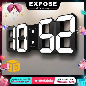 【Pre-sale】3D LED Digital Clock Alarm Wall Table Desk Temperature Night Mode Home Office Jam Meja Dinding