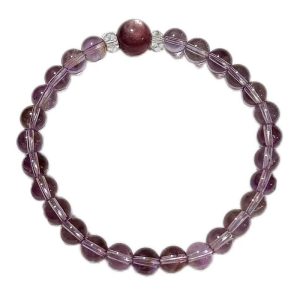 [Crystal]Gelang Musim Panas Manik Kecubung Semulajadi Gelang Cantik Hypoallergenic untuk Wanita Barang kemas yang bergaya dan serba boleh