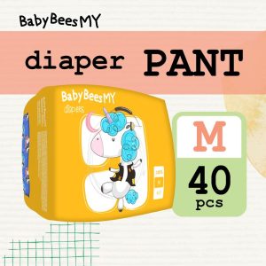 BabyBeesMY Diapers SUPER Comfortable Pull-up Pants - Leak-proof baby diapers S/M/L/XL/XXL - diaper pants 40pcs baby bees pull up lampin bayi diaper murah baby diapers anti bocor diapers tape pempers