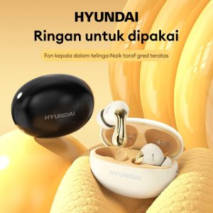 Fon Telinga Bluetooth V5.4 Tanpa Wayar, HYUNDAI HY-Y01, Bateri Tahan Lama, Bunyi Stereo HiFi, Fon Kepala, Panggilan HD, Pilihan