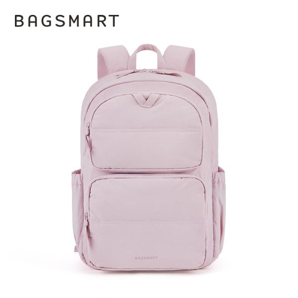 Beg galas berbilang poket, BAGSMART, dengan Kapasiti Besar, Sesuai untuk Komputer Riba 15.6 inci, Beg Sekolah Kasual, Untuk Wanita dan Lelaki Laptop