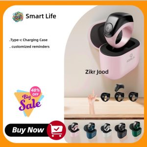 Cincin Pintar, Iqibla Tasbih Count, Cincin Zikr, Jood Pro, Bergaya, pintar teknologi, menggabungkan peringatan solat dan penjejakan kesihatan, Hadiah Muslim