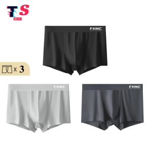 Seluar Dalam Lelaki, FHNC, Bahan Kapas, Lembut dan Bernafas, Seluar Boxer, Selesa Dipakai